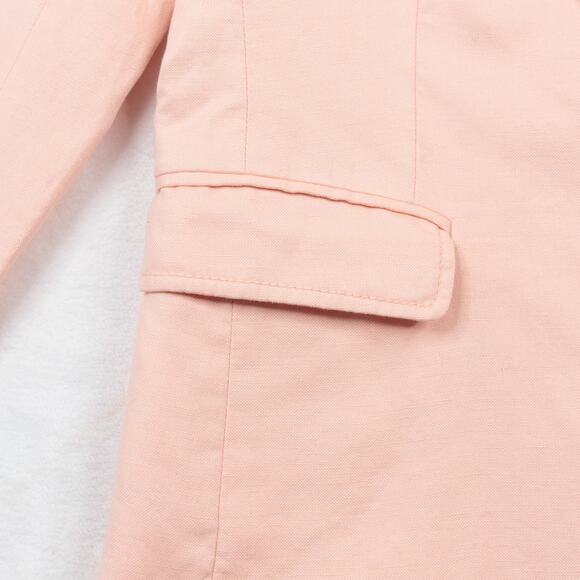 BANANA REPUBLIC Linen Cotton Summer Jacket Corpcore Office Perfect Peach Sz 12 - Picture 7 of 11